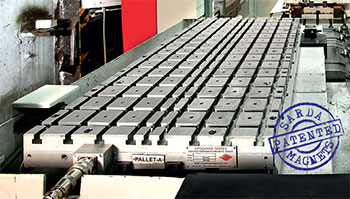 Magnaslot used as a pallet changer on a CNC machine